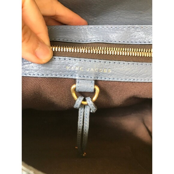 Marc Jacobs collection quilted blue large baroque single made in Italy bag - Picture 7 of 12